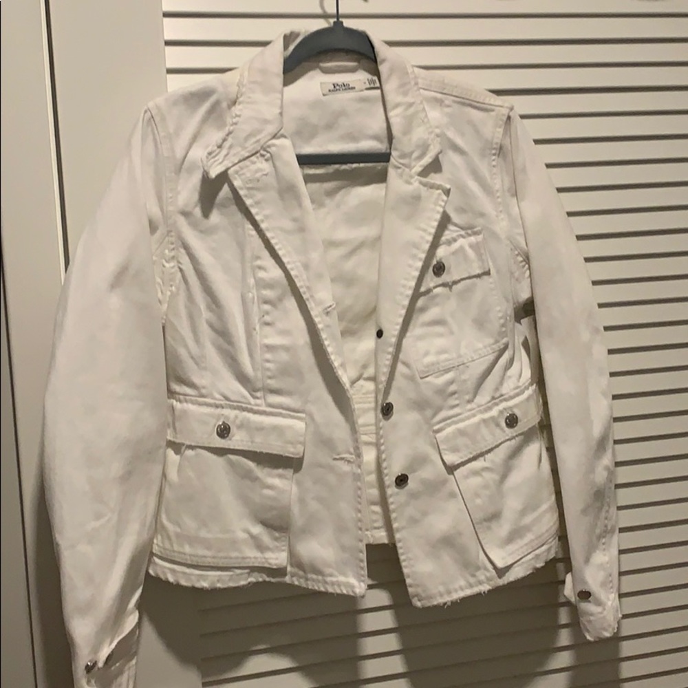 New Ladies White Polo Jacket